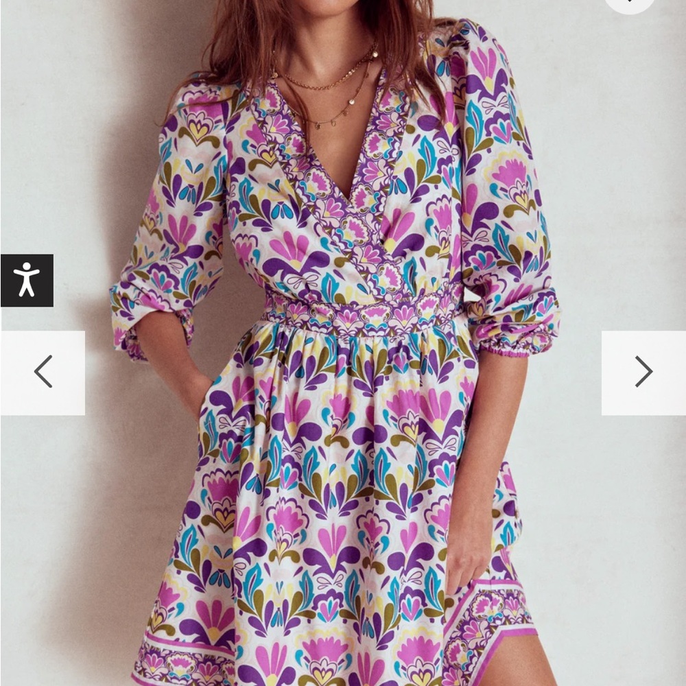 Boden Mya Cotton Floral Mini Dress